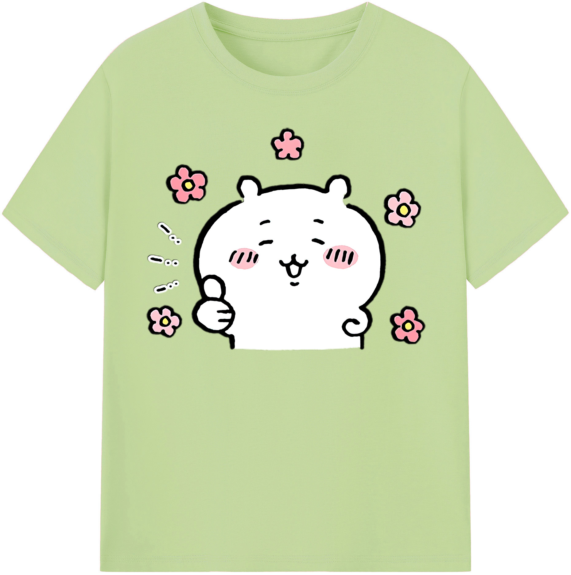 （画像用） ちいかわ ちいかわ Chii-kawa chiikawa 綿100％半袖Tシャツ（フロントプリント）